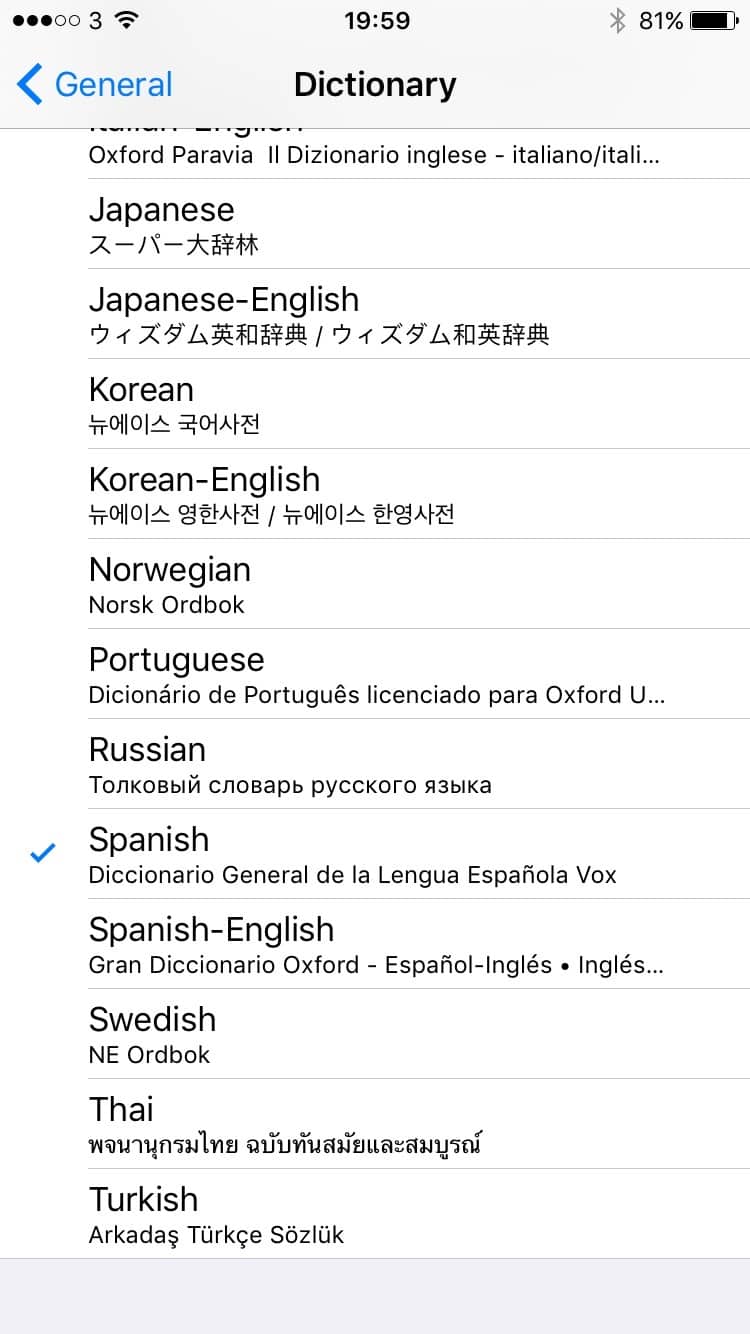 languages iOS 10