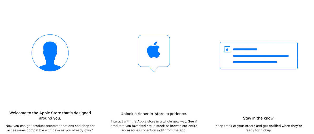 screen shot of the Apple Store splash screen