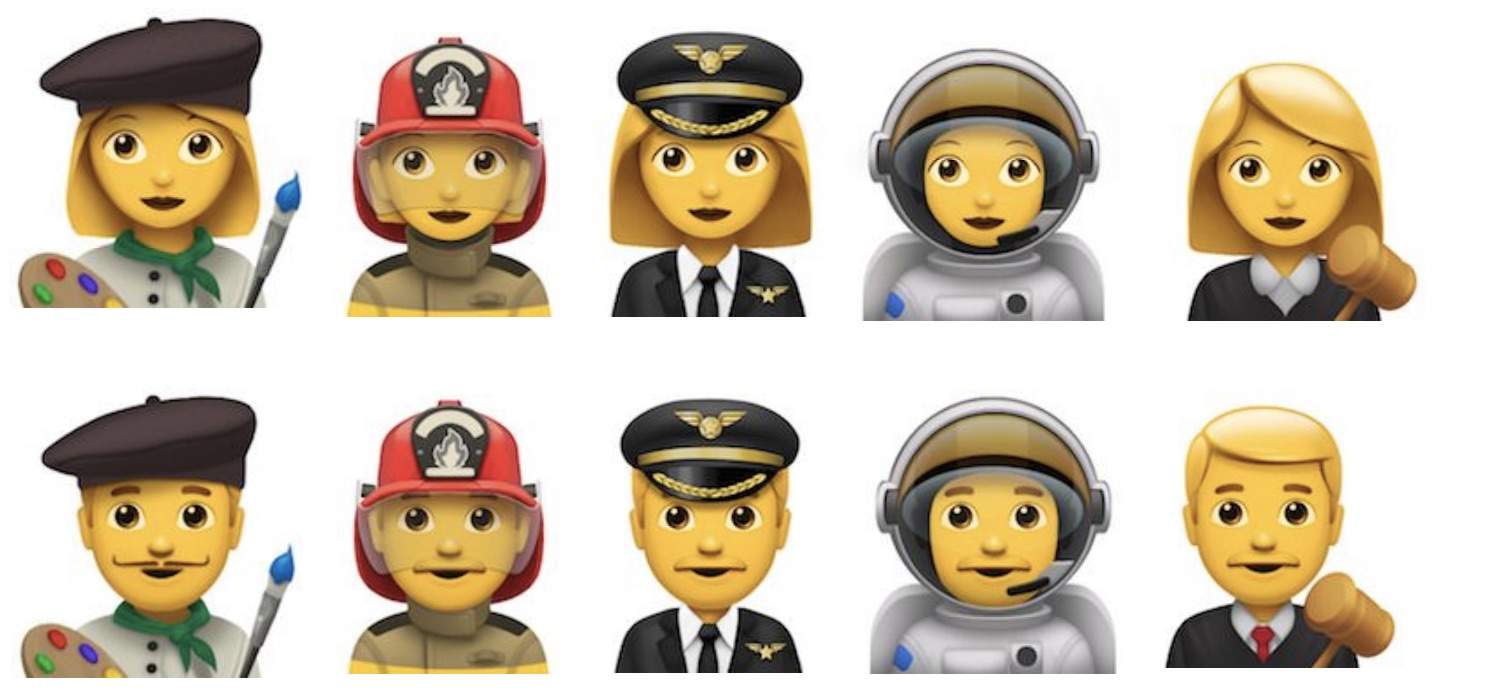 five emoji professions