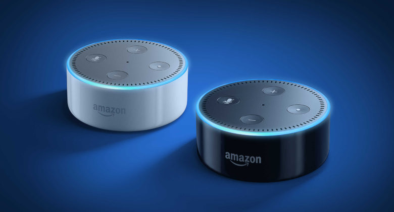 Echo Dot second-generation, black and white