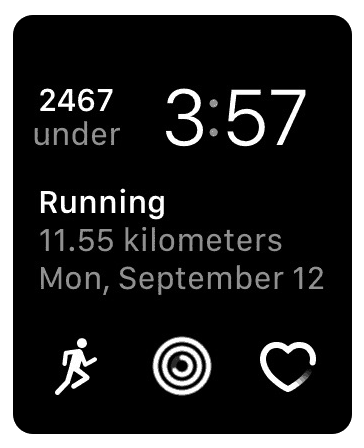 Fitness watch face