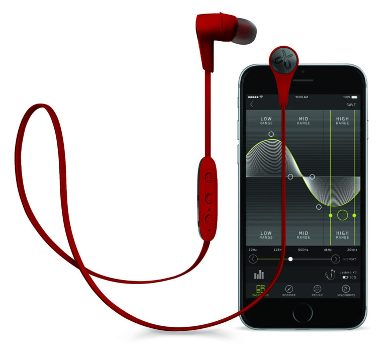 The free MySound app lets you quickly customize the X3 headphones' EQ settings.