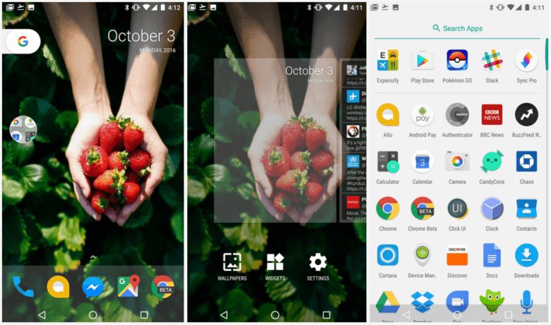 Android Nougat launcher