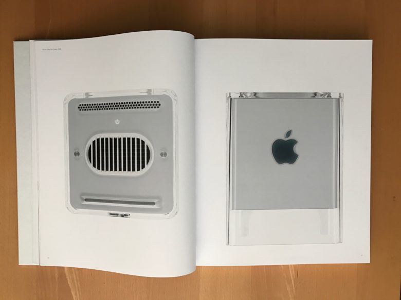 The iconic PowerMac G4 Cube, as seen in the Designed by Apple in California book