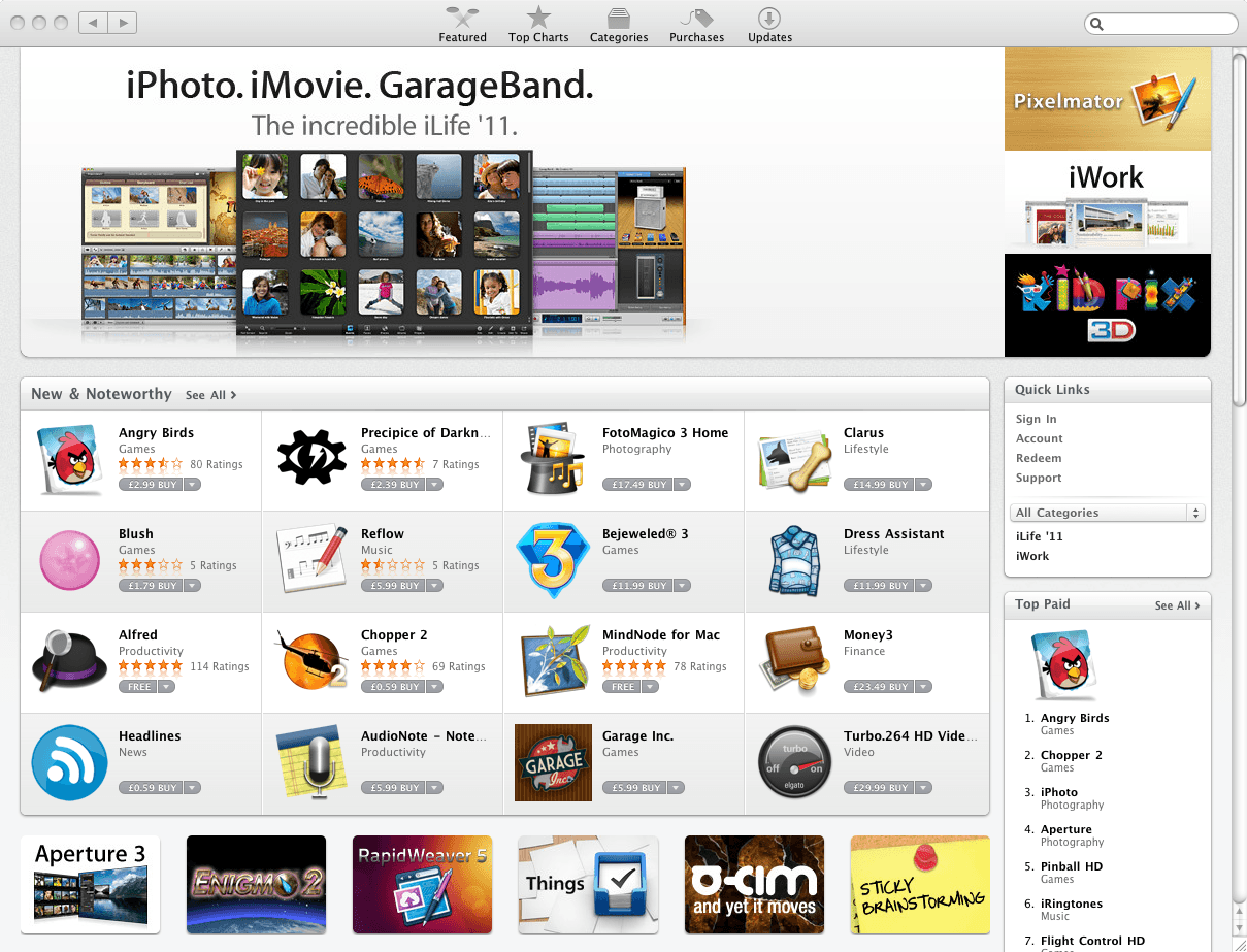 A look at the Mac App Store when it launched