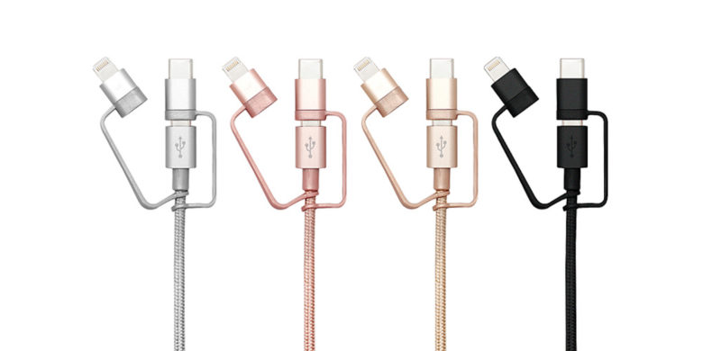CoM - 3-in-1 Lightning, MicroUSB & USB-C Cable