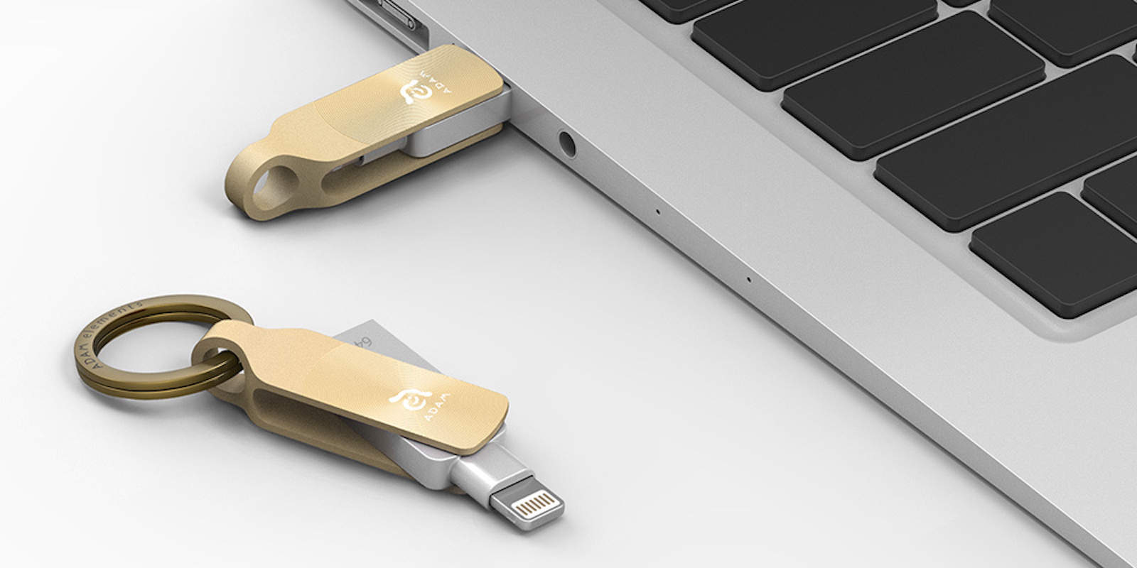 iKlips has created a thumb drive that does double duty for Lightning and USB connections alike.