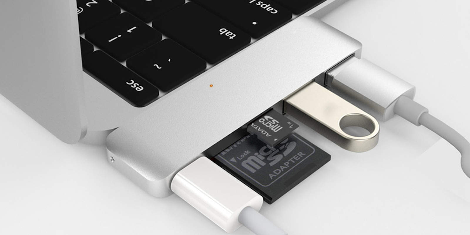 Make your new MacBook useful for your old peripherals with this sleek, 5-port hub.