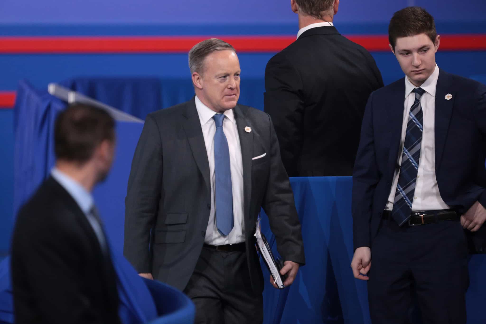 Sean Spicer at the 2017 Conservative Political Action Conference (CPAC) in National Harbor, Maryland.