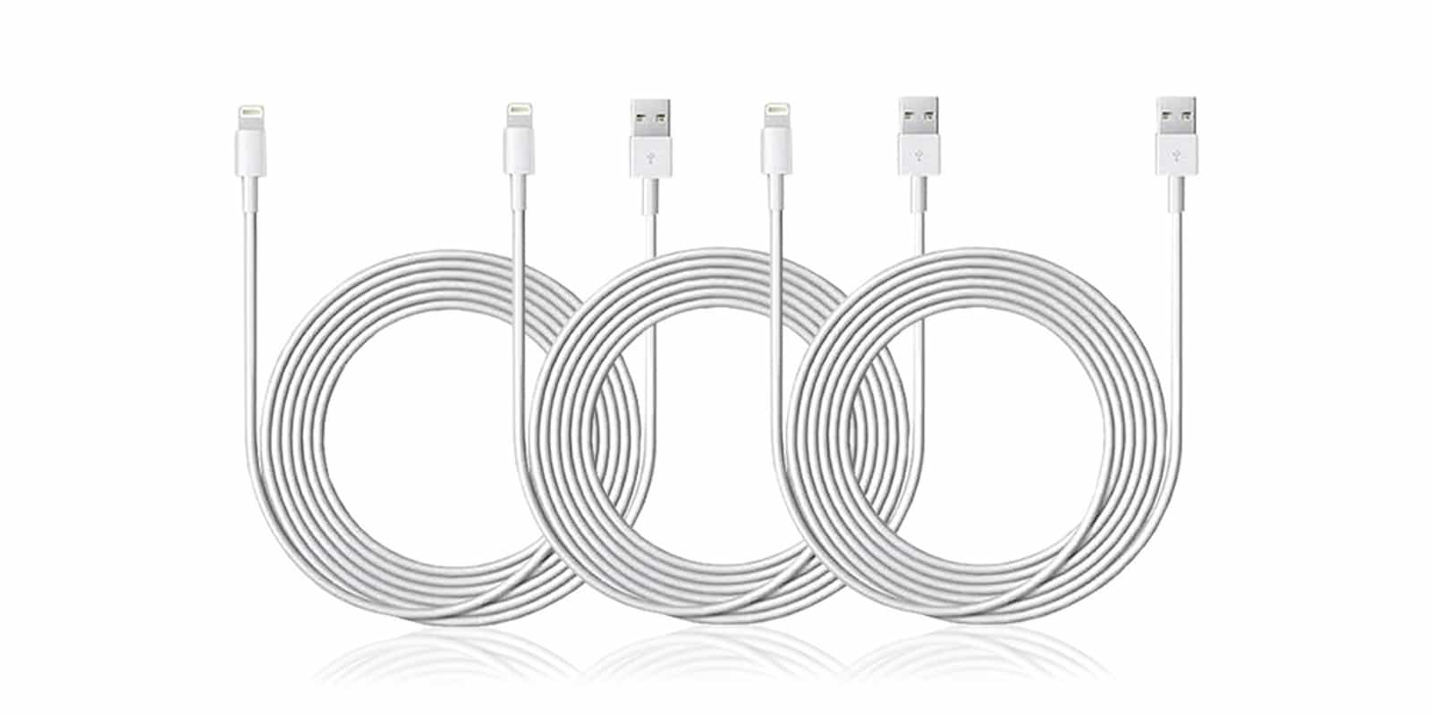 CoM - 10' Lightning-to-USB Cable- 3-Pack