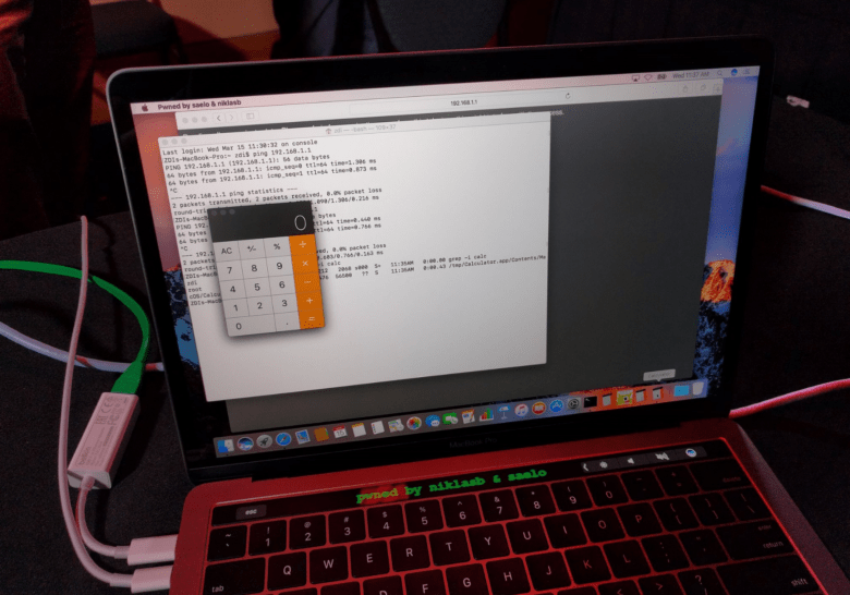 MacBook Pro Touch Bar hacked