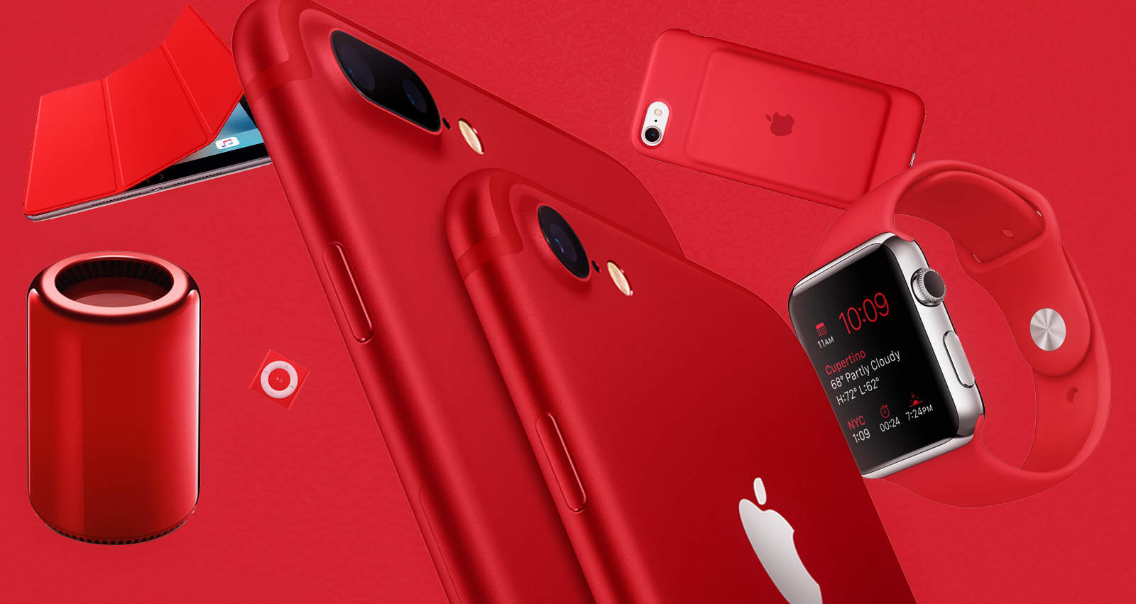 Which Apple PRODUCT(RED) product has us seeing red?
