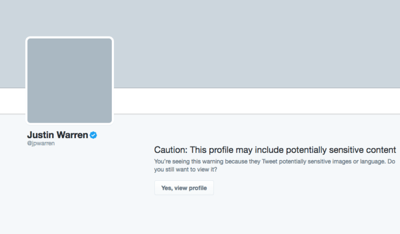 Twitter censored profile