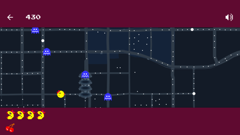 google maps pacman