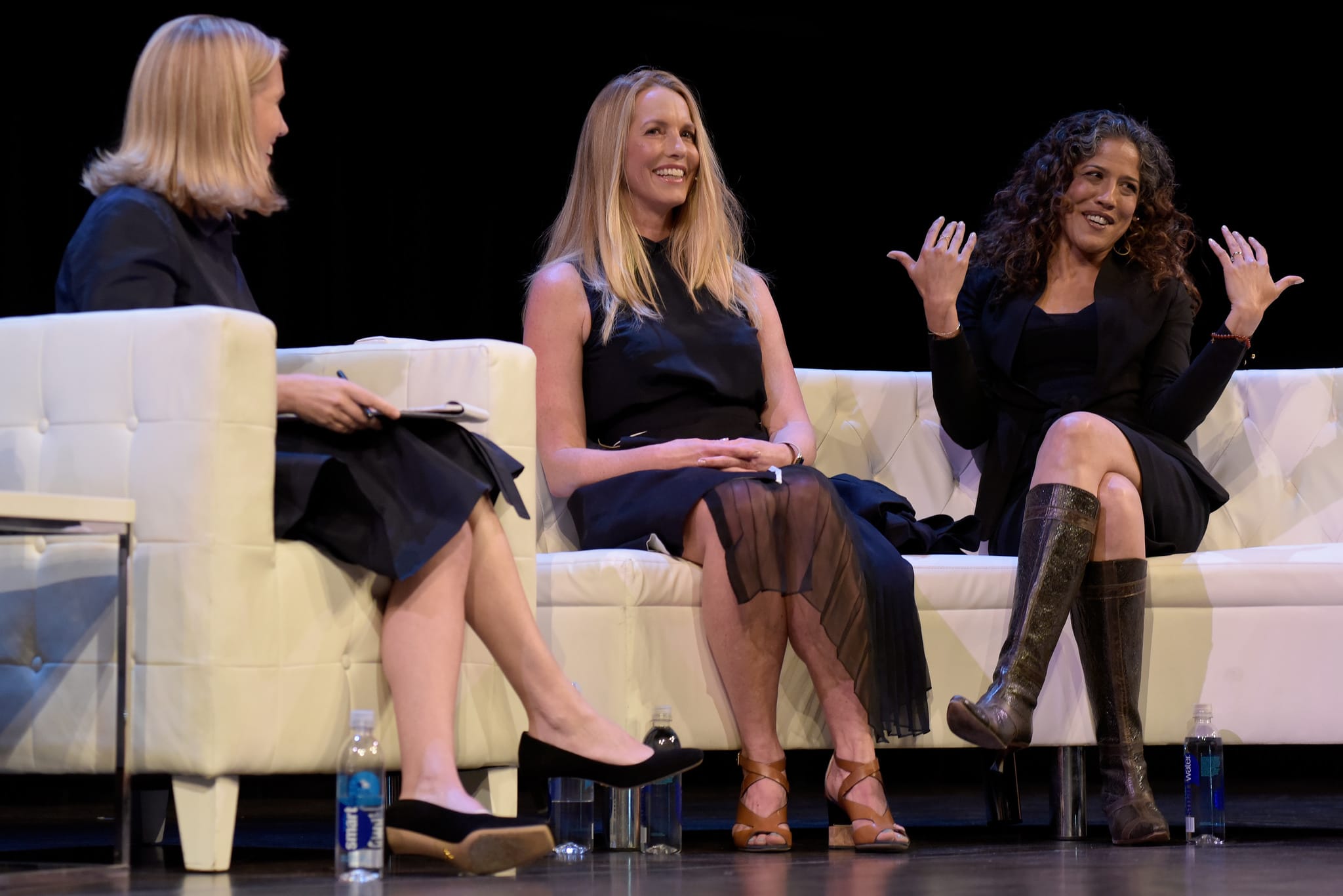 Laurene Powell Jobs (center) at the Female Founders Conference 2016 in San Francisco.