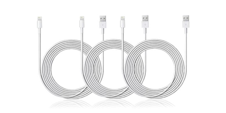 CoM - 10' Lightning-to-USB Cable- 3-Pack