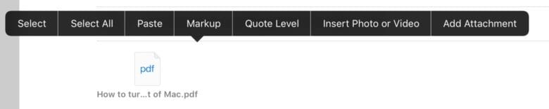 Sending PDF with ios mail Even when it seems to late, you can still go back and edit your edits
