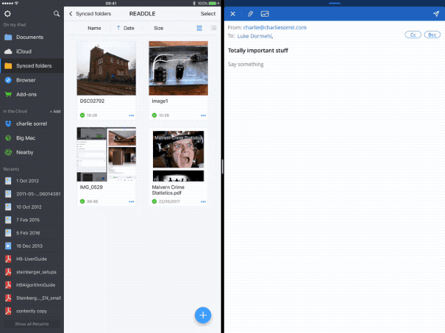 Dragging files is so easy and quick you'll want to use it everywhere on the iPad.