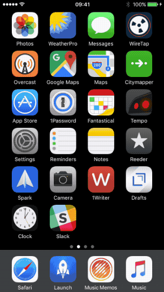 IPhone Magnifier in action The Magnifier is activated with a triple-tap on the Home button.
