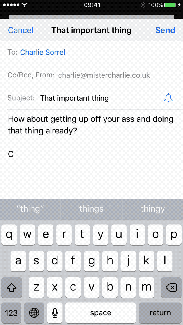 Seeting alerts on new mails is a one-tap task.
