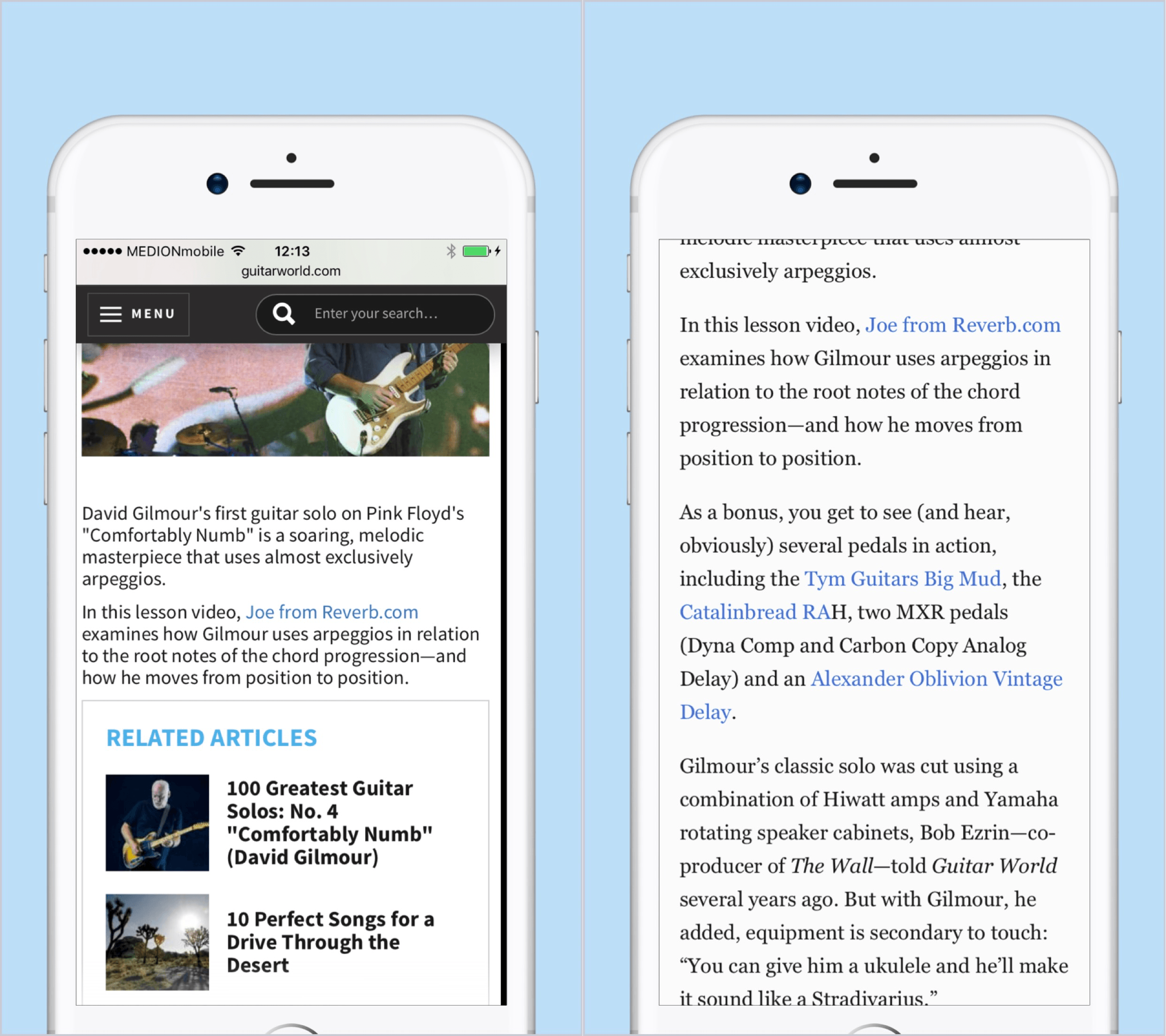 Safari's Reader View really cleans things up when you want to create a PDF on iPhone.