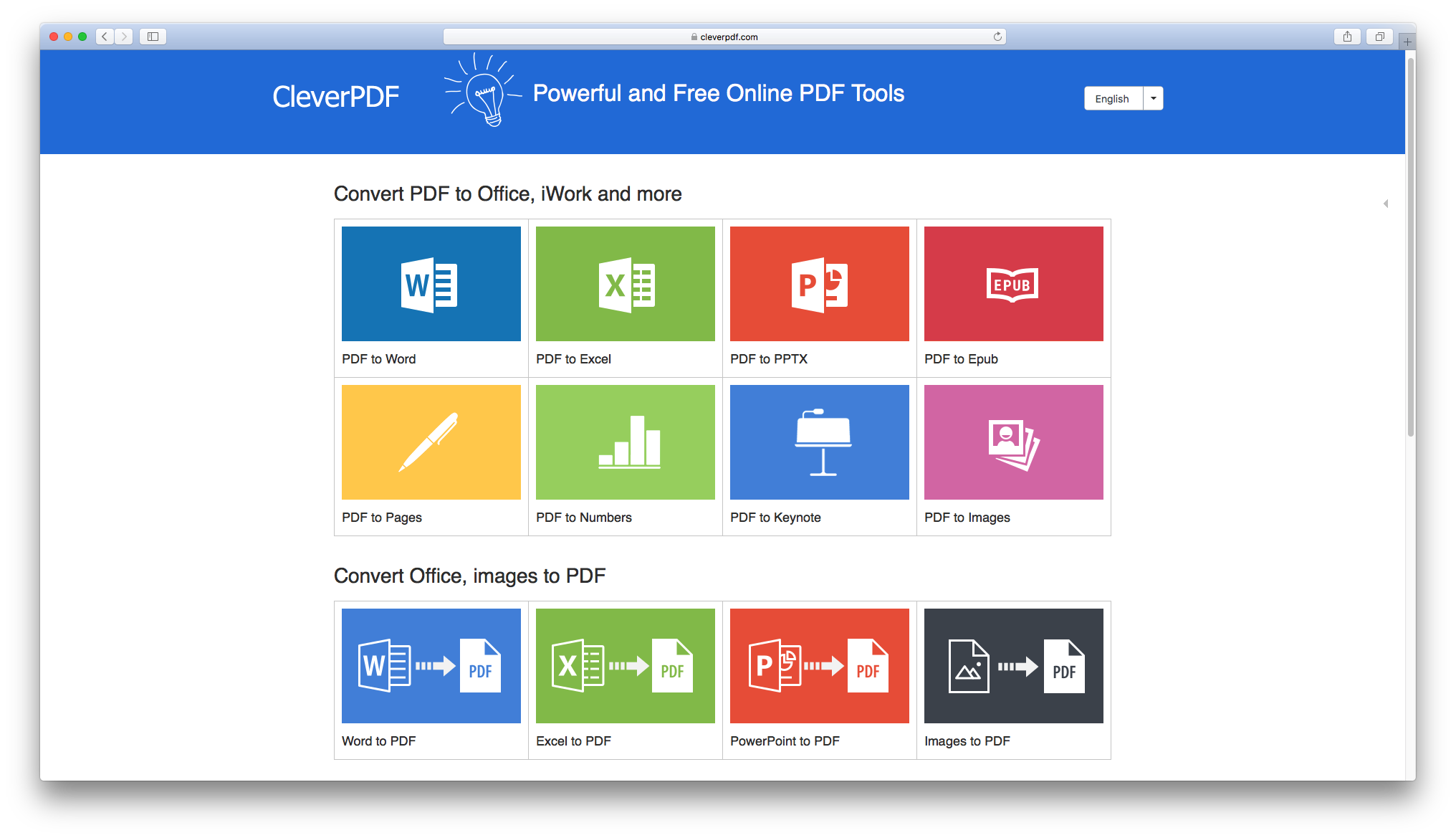 CleverPDF PDF conversion features