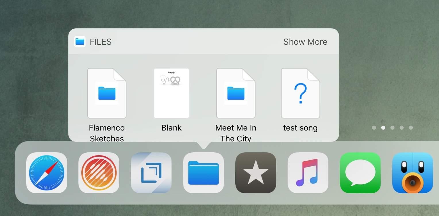 This popover is a marriage of app-centric iOS file management, and a Mac-like file system.