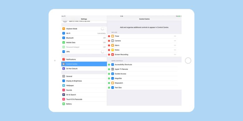 control center customization