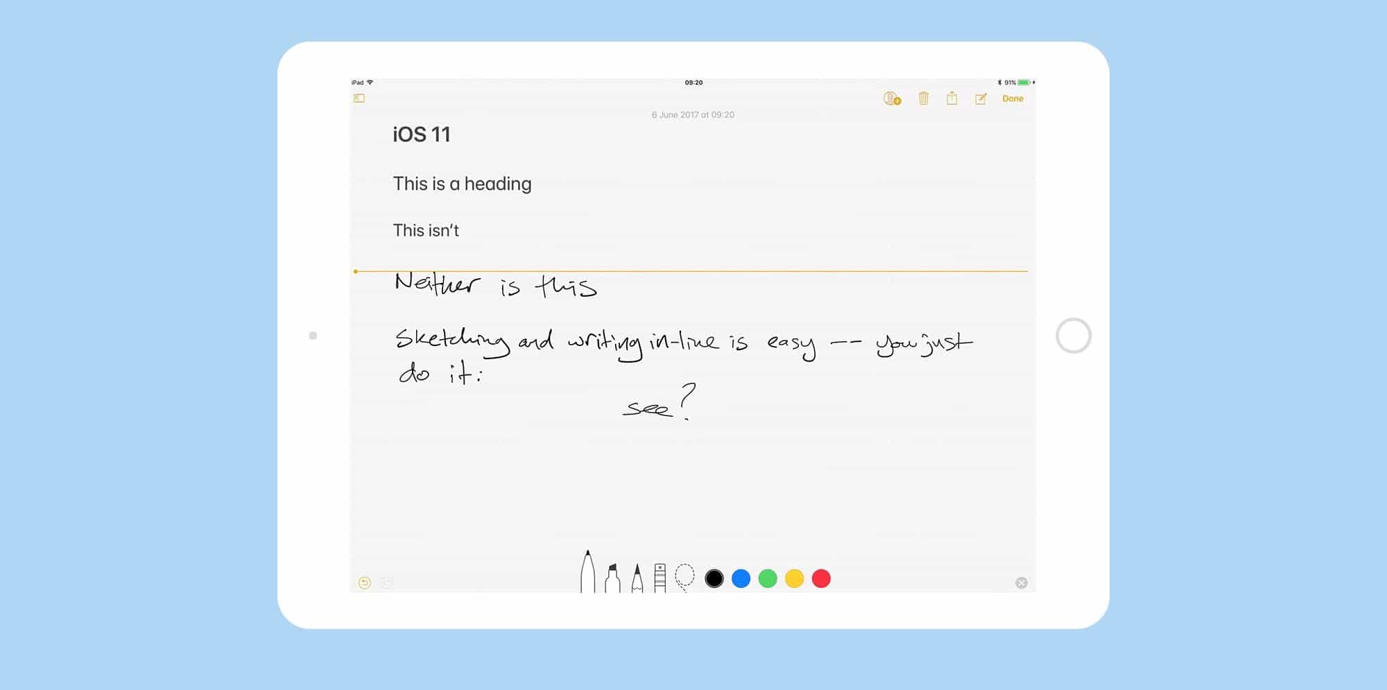 iOS 11 notes