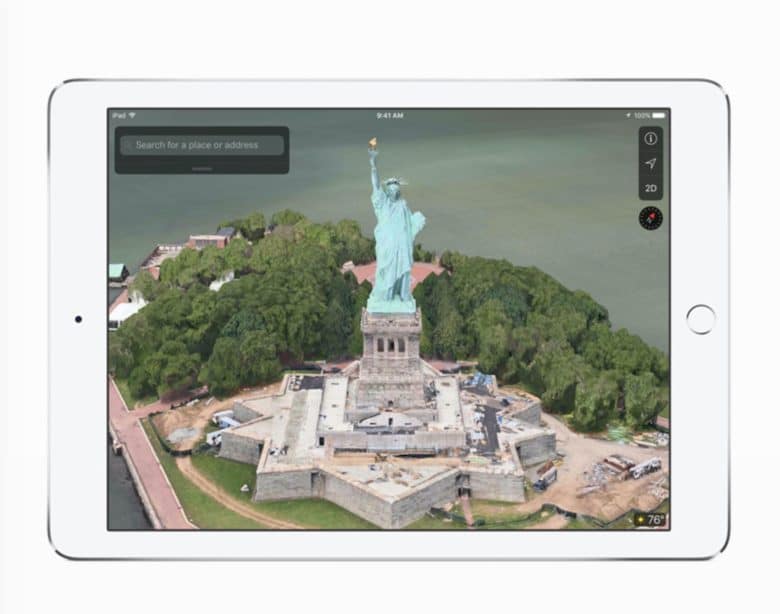 flyover mode in Apple Maps