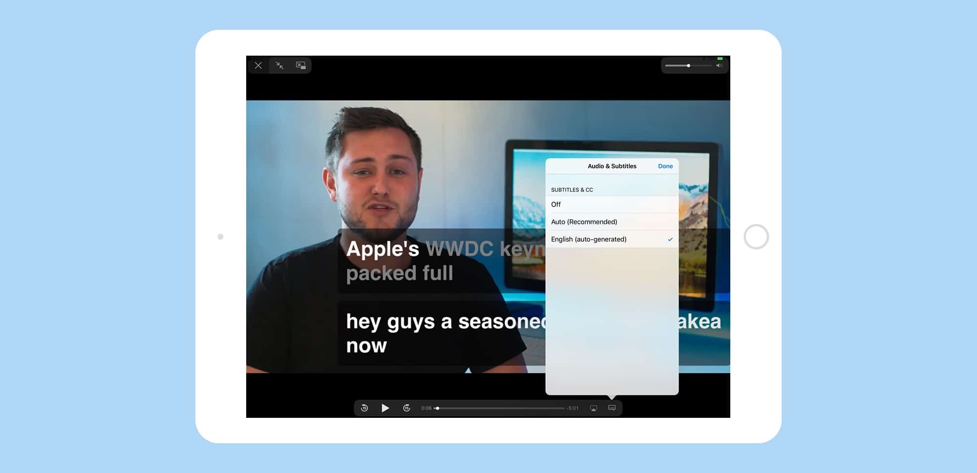 iOS 11 video player