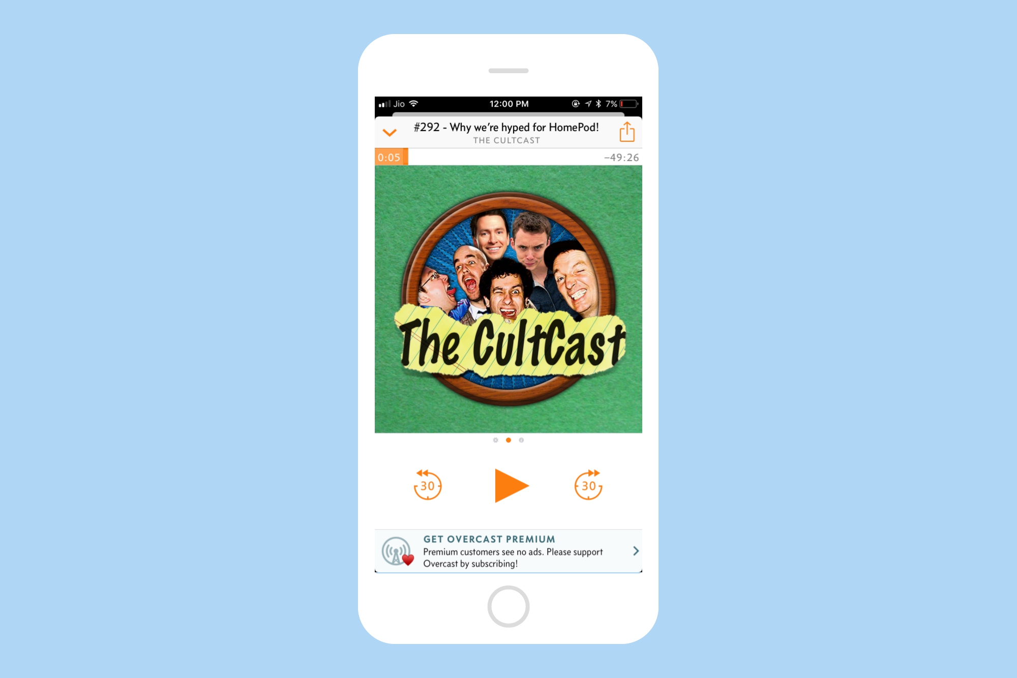 use overcast to send podcasts