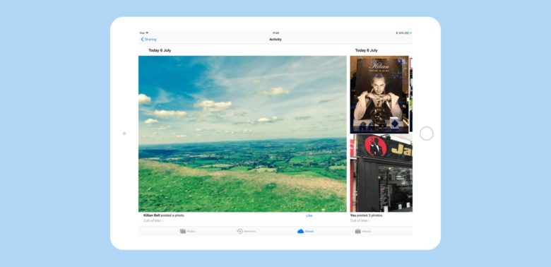 shared albums on iOS and mac
