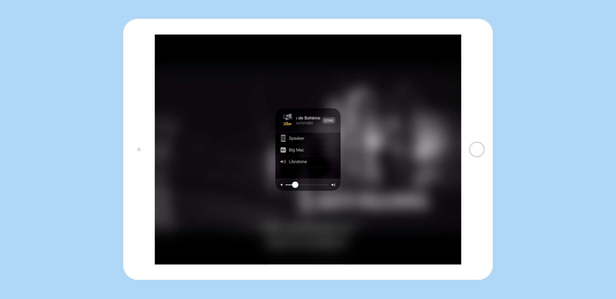 Your Reflector-running Mac shows up like any other AirPlay device.