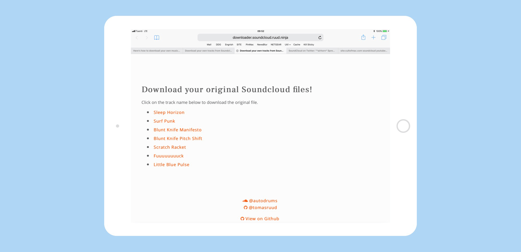 The result is a list of links that you can click yourself, or feed into a download manager.