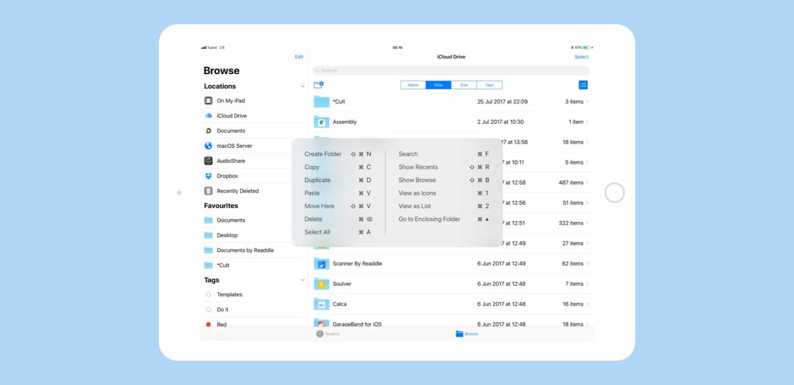 How to use the new keyboard shortcuts in iOS 11’s Files app Cult of Mac