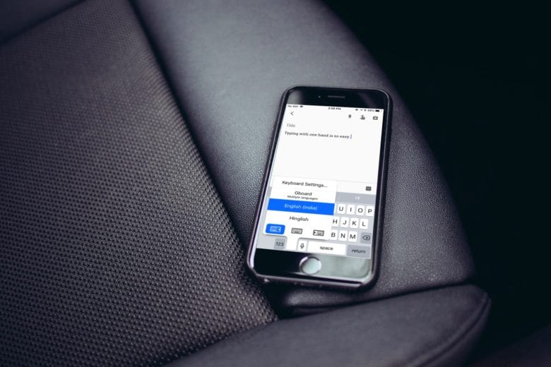 iOS 11's one-handed keyboard