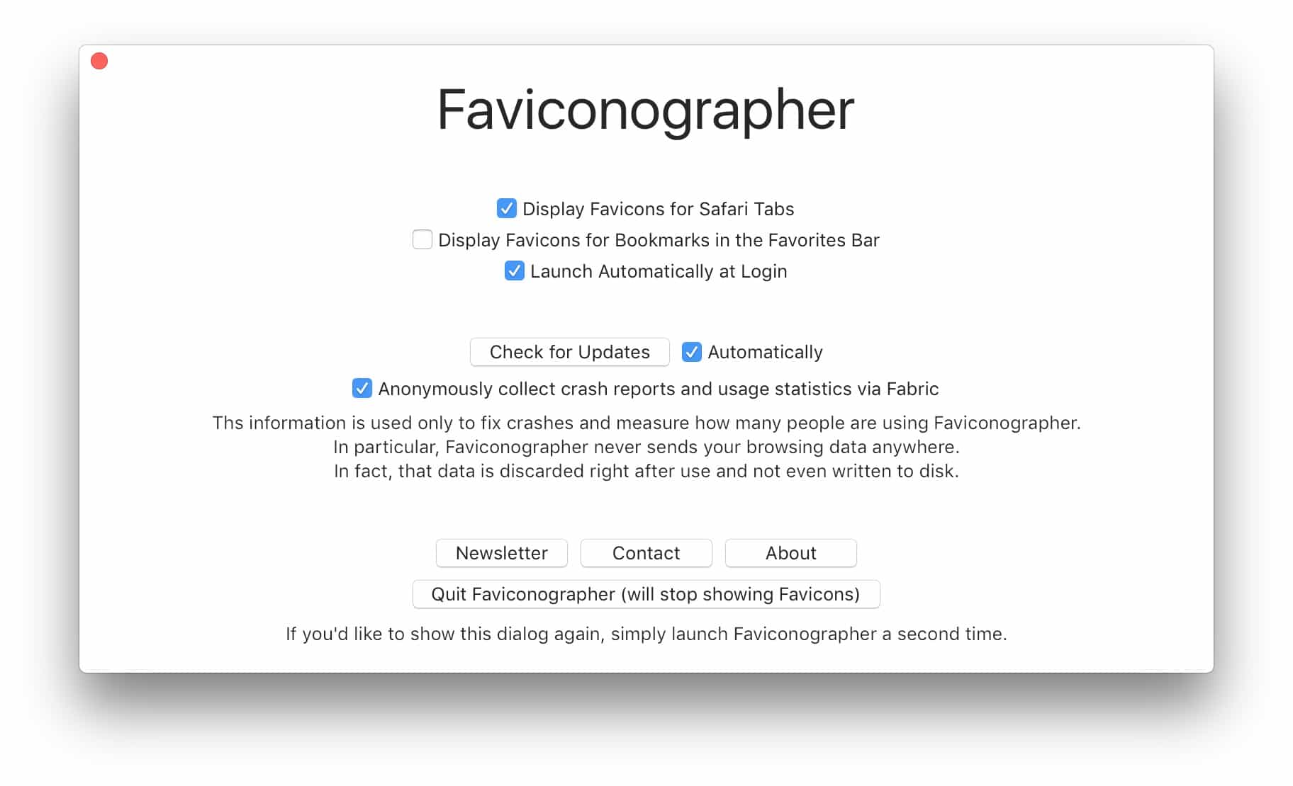 Faviconographer even comes with a few tweakable preferences.