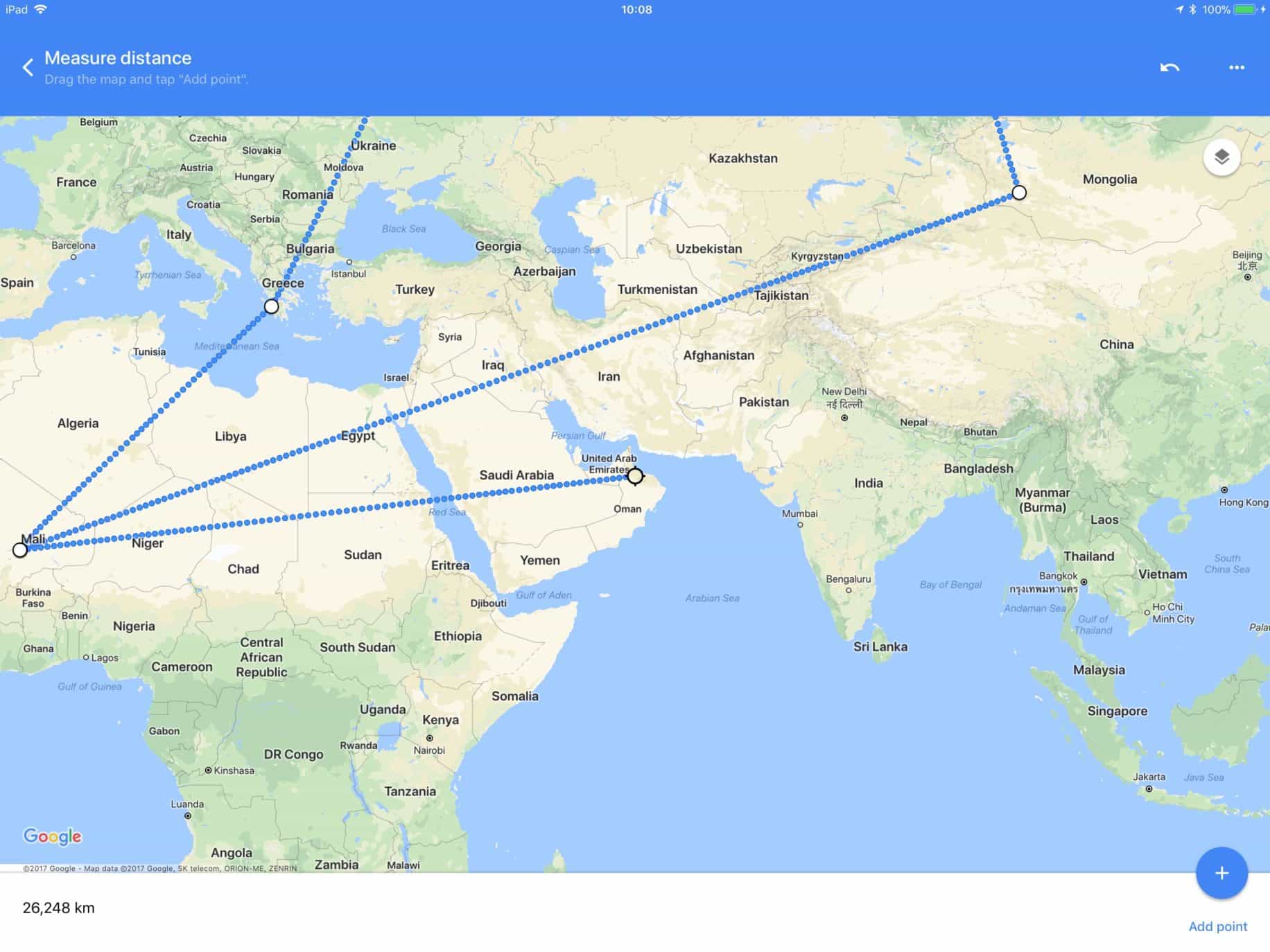 MEASURE DISTANCE ON GOOGLE MAP IOS visual data 7
