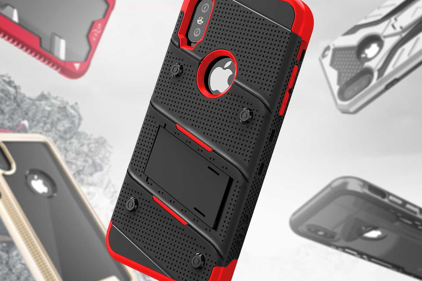 Zizo's line of futuristic cases for iPhone X are designed to military specifications of toughness.