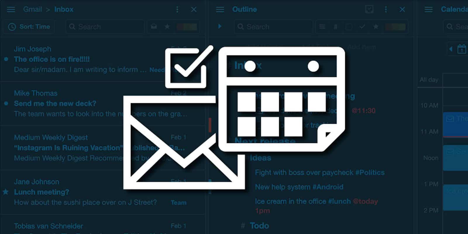Streamline your Google workflow into a clean series of integrated panes.