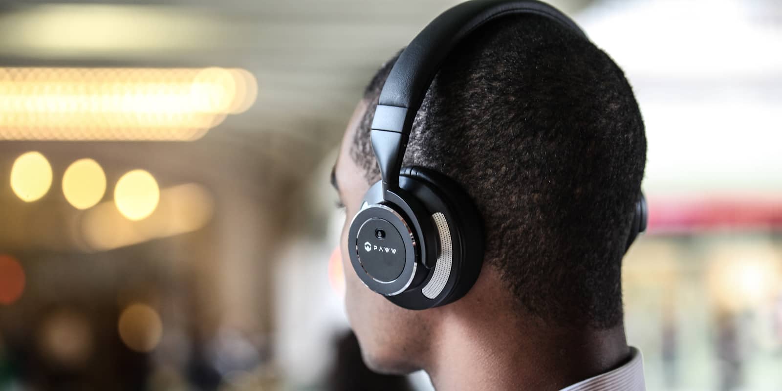 These over-ear Bluetooth headphones include effective noise-cancellation, combining privacy and convenience.