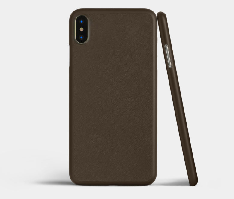 Totallee slim iPhone X brown leather case