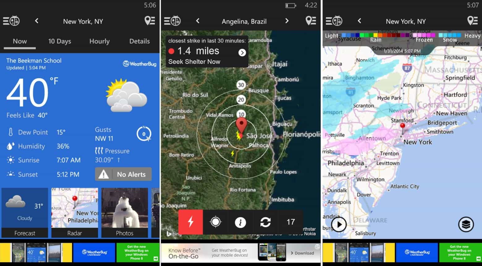 Free weather app WeatherBug is a perfect storm of features