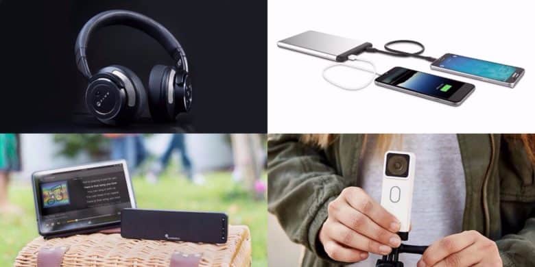This roundup of gear and gadgets includes awesome audio, video, and charging goodies.