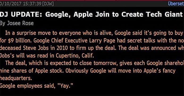 Google buying Apple