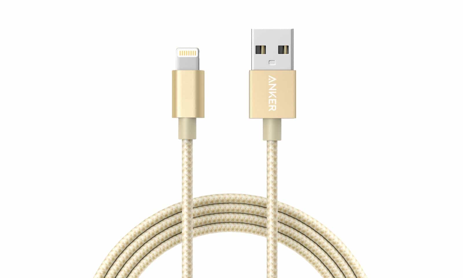 Best Lightning cable: Anker 6-foot Apple MFi-certified gold cable