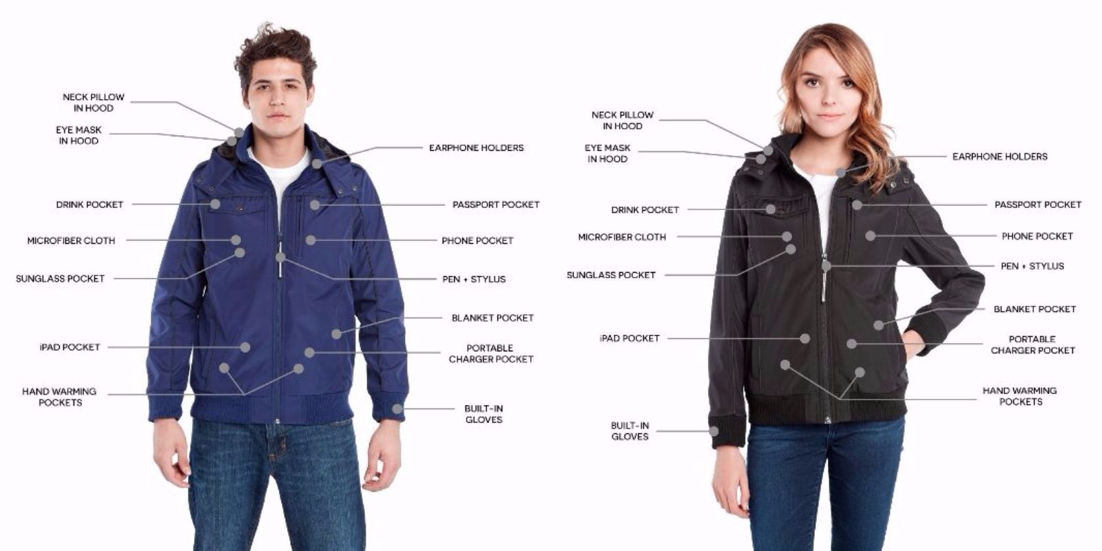 This is outerwear designed for the digital nomad.