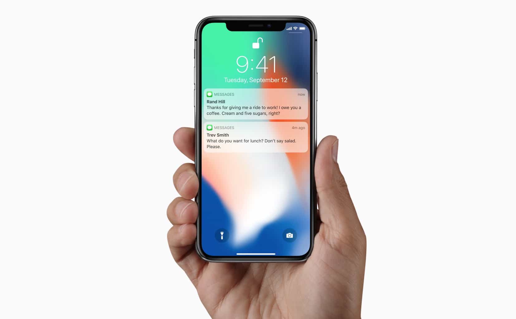 iPhone x notifications face id