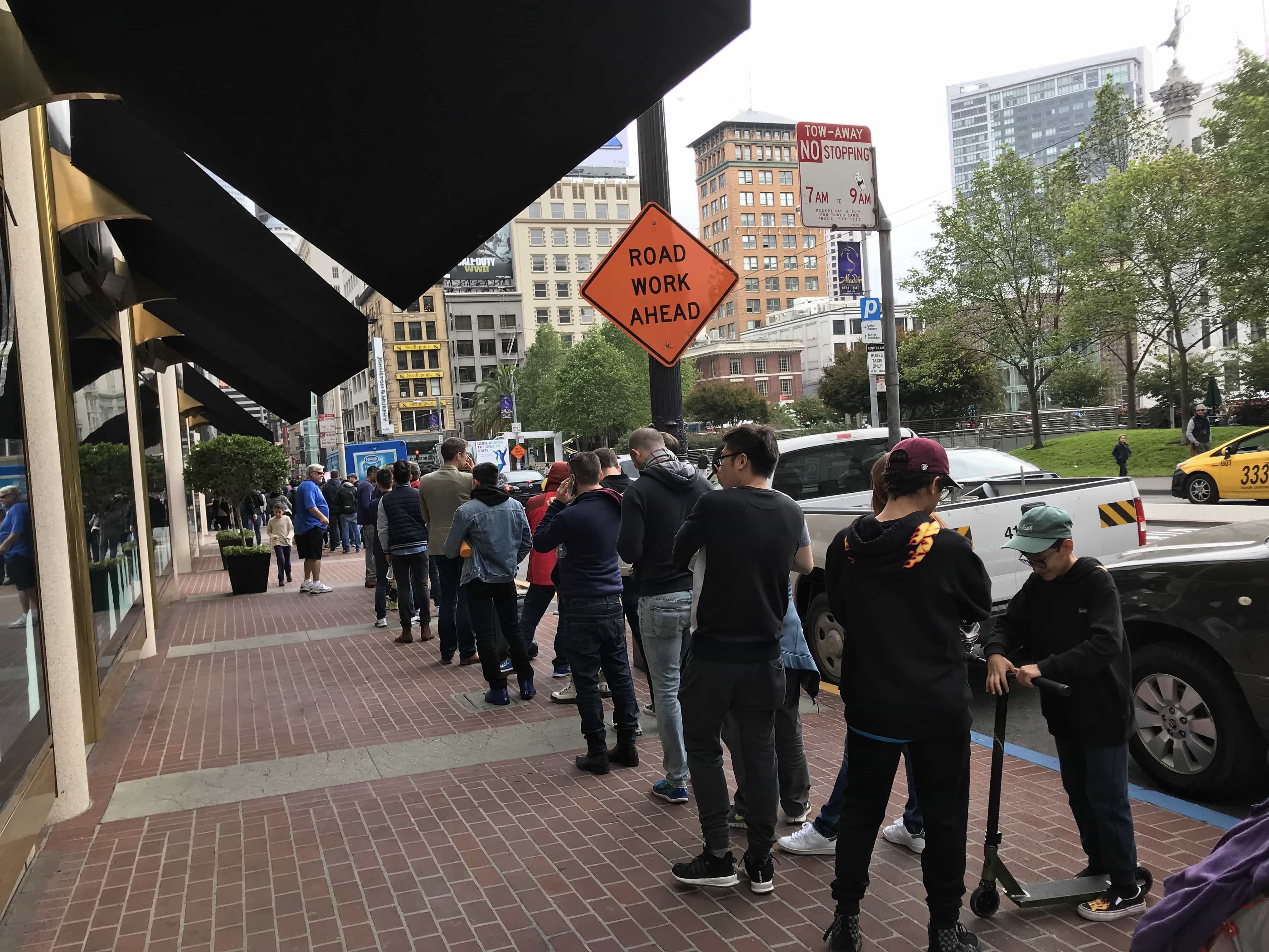 iPhone X line in San Francisco